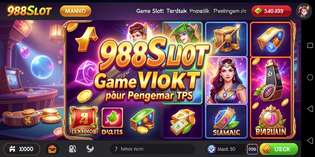 Screenshot permainan 988SLOT menampilkan grafik slot yang menarik.