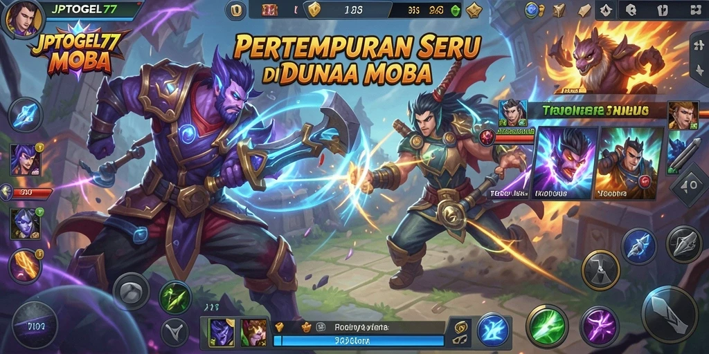 Gameplay seru JPTOGEL77 saat tim bertempur.
