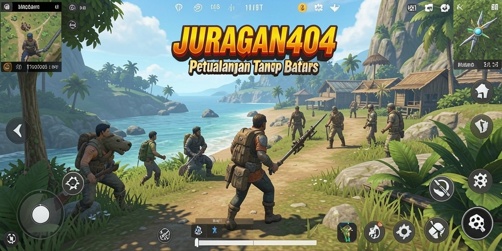 Tampilan gameplay Open World yang memukau di JURAGAN404.