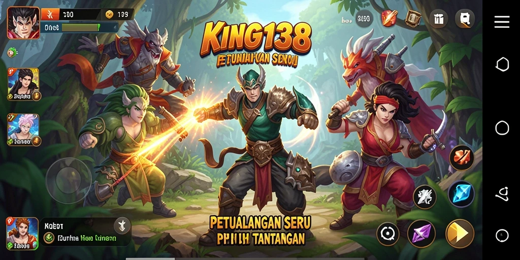 Tampilan gameplay KING138 yang penuh aksi dan eksplorasi.