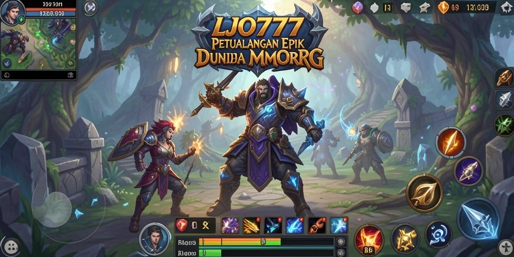 Screenshot utama LJO777 menampilkan aksi gameplay seru dalam MMORPG.